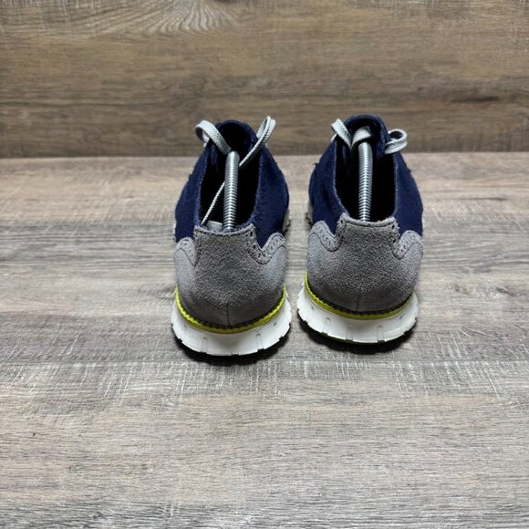 Cole Haan Zerogrand Deconstructed Wingtip Blue Suede Shoes Men's Size 10 - Picture 3 of 6